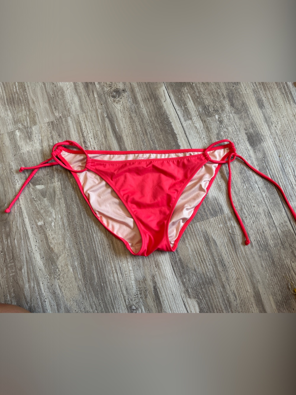 Victoria's Secret Coral Pink Tie-Side Bikini Bottoms